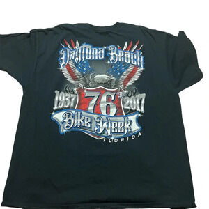 2017 76th ANNUAL BIKE WEEK DAYTONA BEACH FLORIDA T SHIRT Size 2XL Biker America
